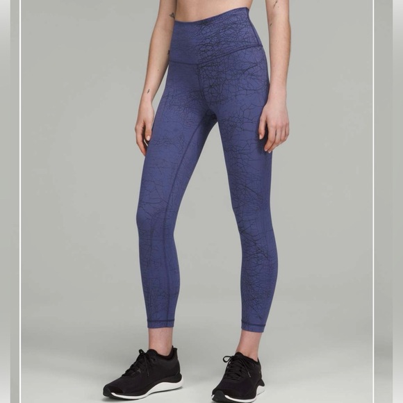 lululemon athletica Pants - Lululemon Wunder Train High Waisted Leggings 8 Thread Dye Night Sea Black